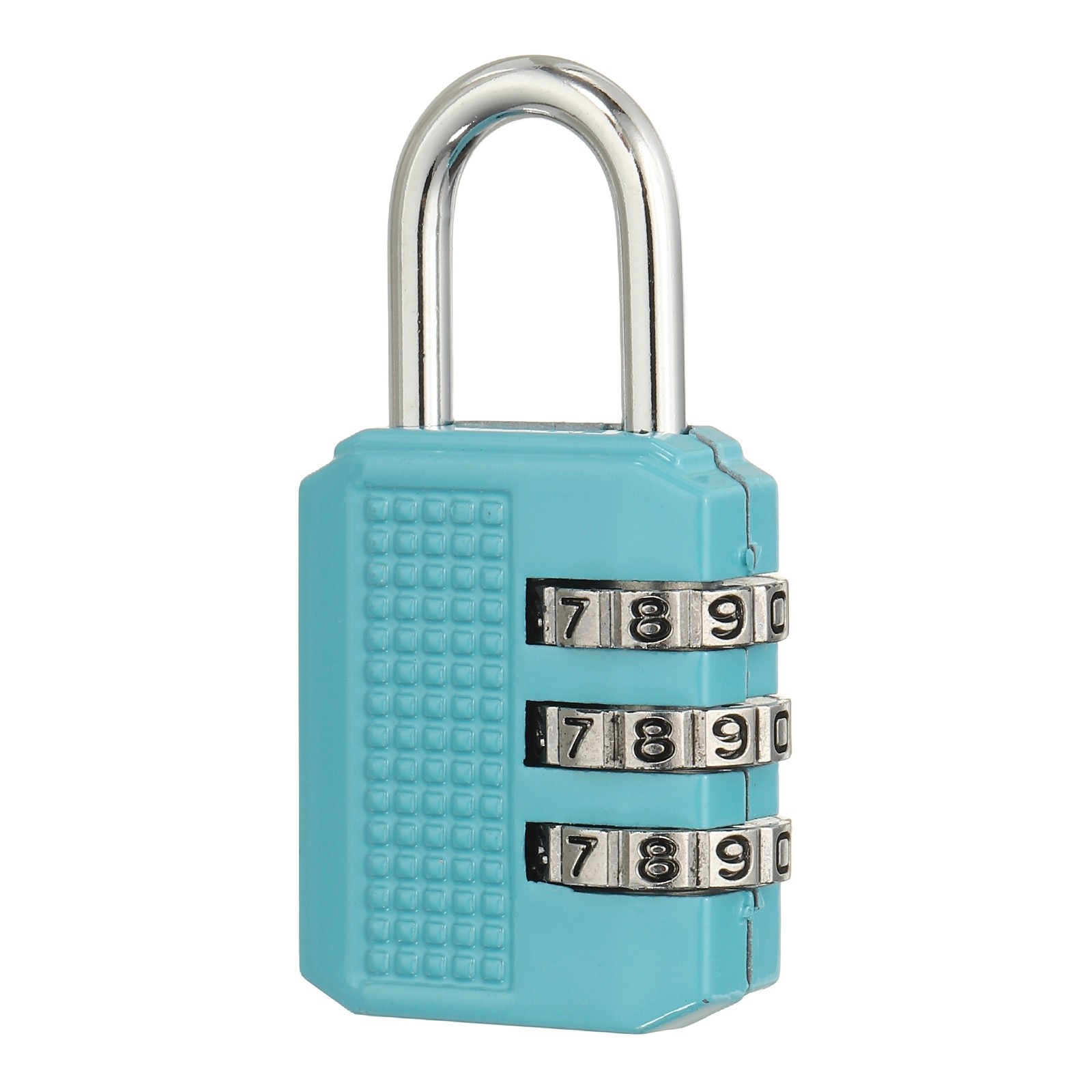 Combination Padlock (Medium, Blue), 3-Digit Shackle Code Locks