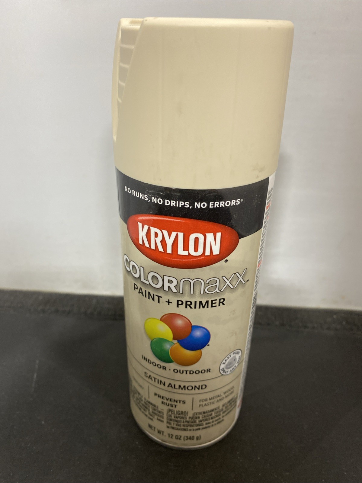 Krylon COLORmaxx Almond Spray Paint 12oz Fast Dry Rust Protection Indoor Outdoor