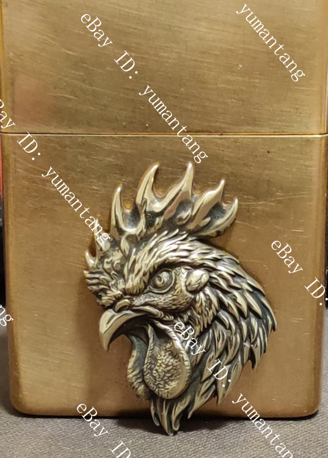 1 piece Brass Zodiac Rooster Badge sticker lighter DIY accessories