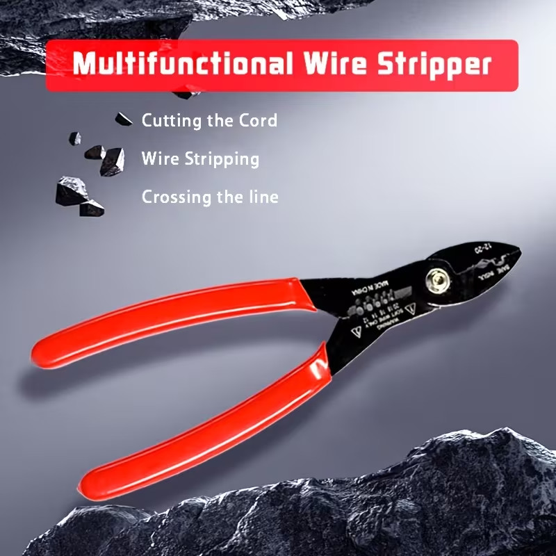 6.9" Multi-Function Wire Stripper Cutter Crimping Pliers 12-20 AWG Electrical To