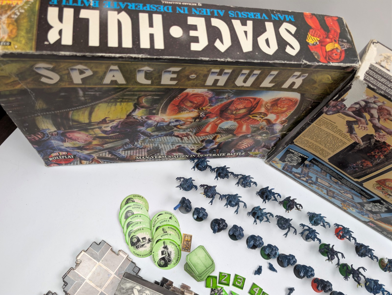 Space Hulk 1st edition Board Game Unpainted 100% complete