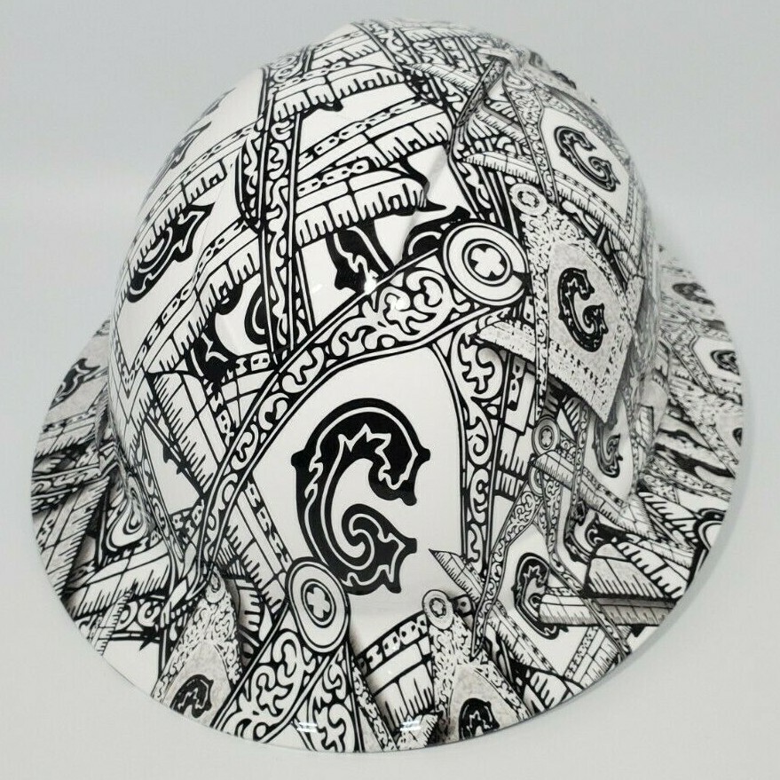 New Full Brim Hard Hat Custom Hydro Dipped FREE MASON. Free Shipping!