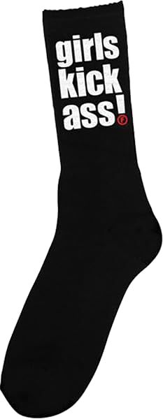 FOUNDATION GIRLS KICK ASS CREW SOCKS BLACK 1pr