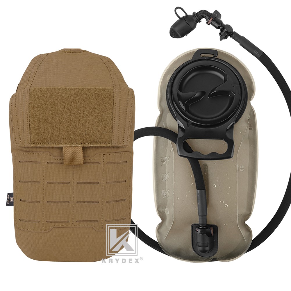 KRYDEX Tactical Hydration Carrier MOLLE Backpack Panel with 1.5L Water Bladder