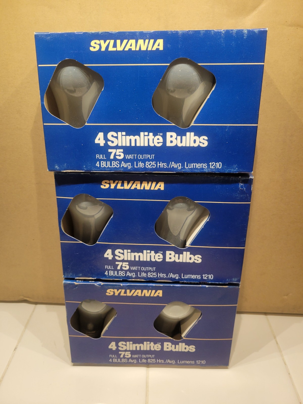 12 PACK 75w 75 watts Sylvania Frosted Light Bulb Slimline Commercial Quality