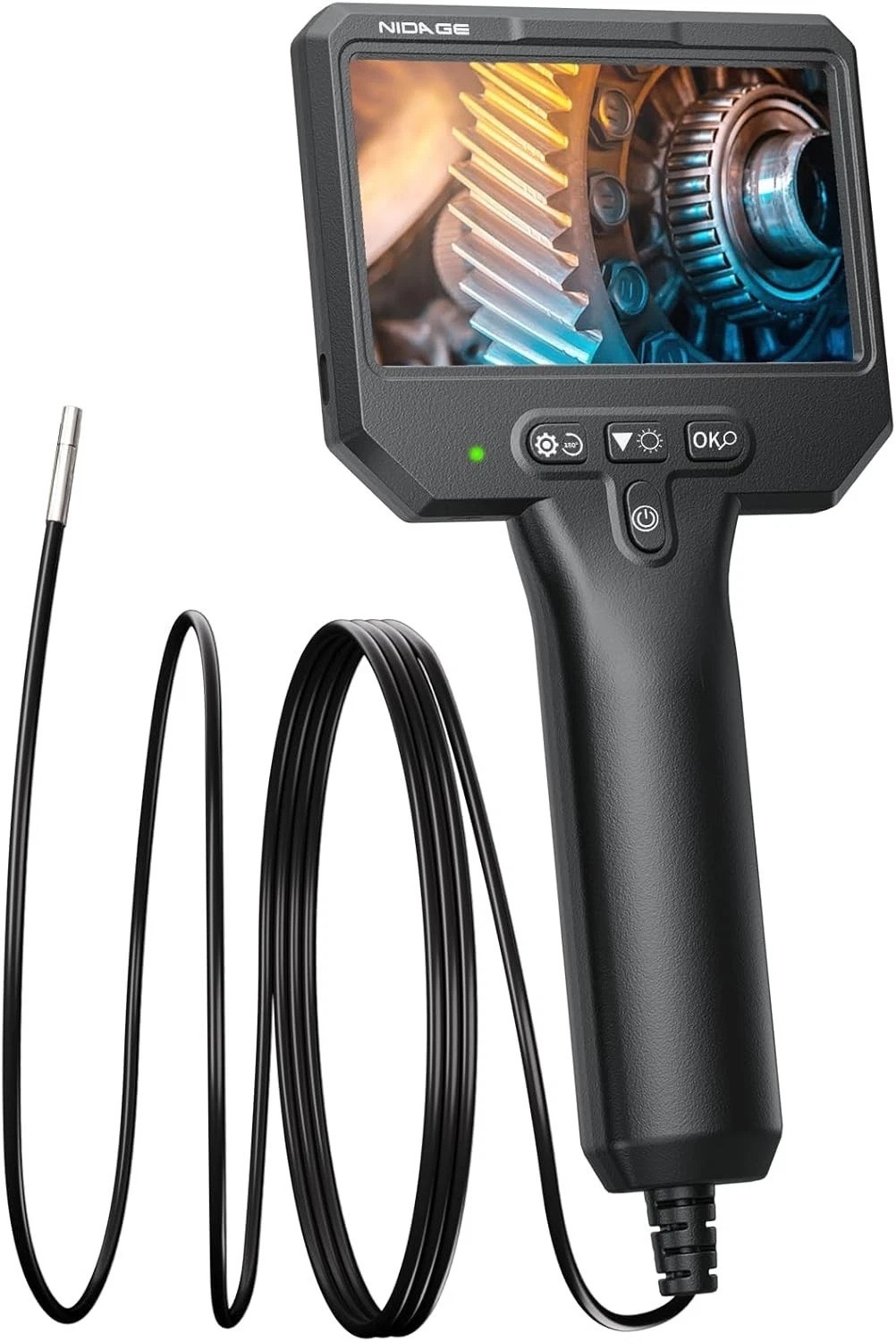 Versatile 3.9mm Borescope - 1920P HD, Adjustable Lights, Perfect for Mechanics