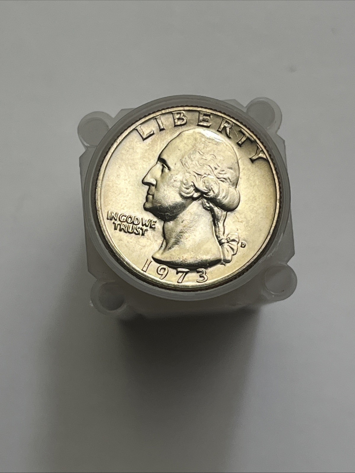 1973-D Denver Washington Quarter Roll, 40 Coins Total, UNC BU Uncirculated