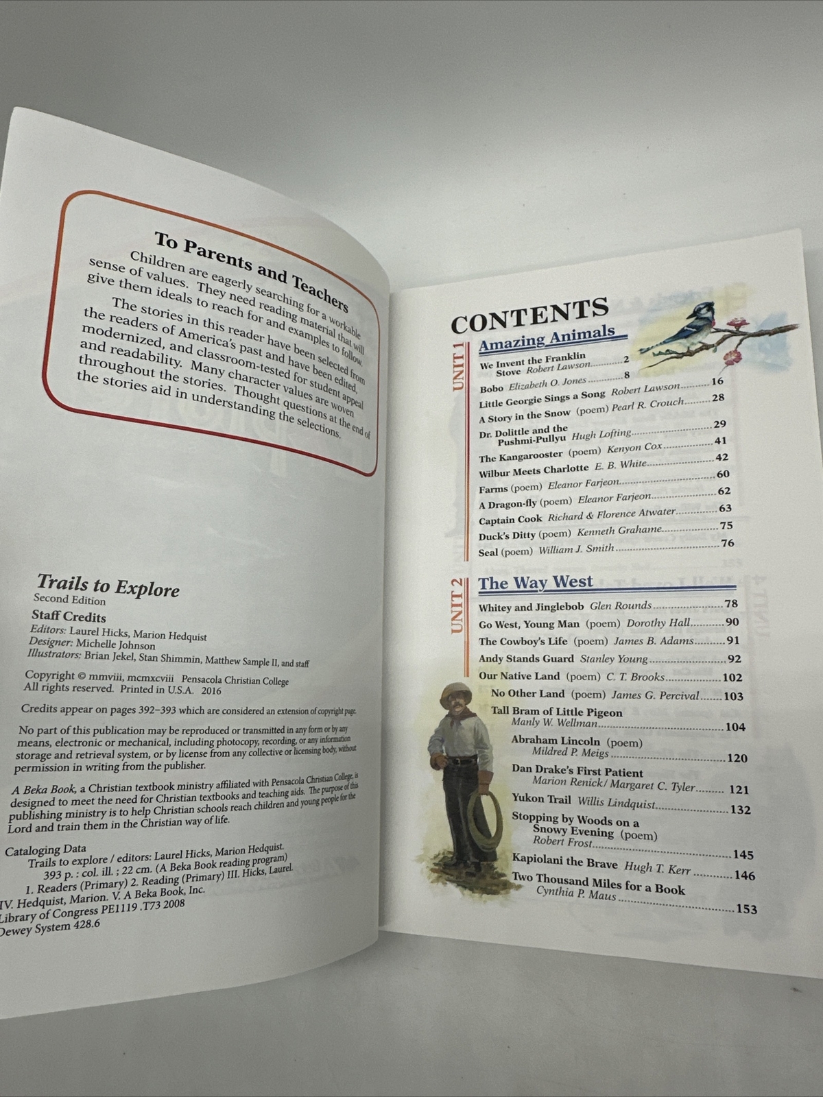 Abeka 4th Grade Reading -Trails To Explore (2nd Edition) NEW