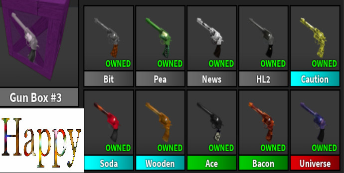 GUN BOX #3 FROM MM2 MURDER MYSTERY 2 SHOP💙🧊 FAST DELIVERY🧊💙10 WEAPONS R0BLX