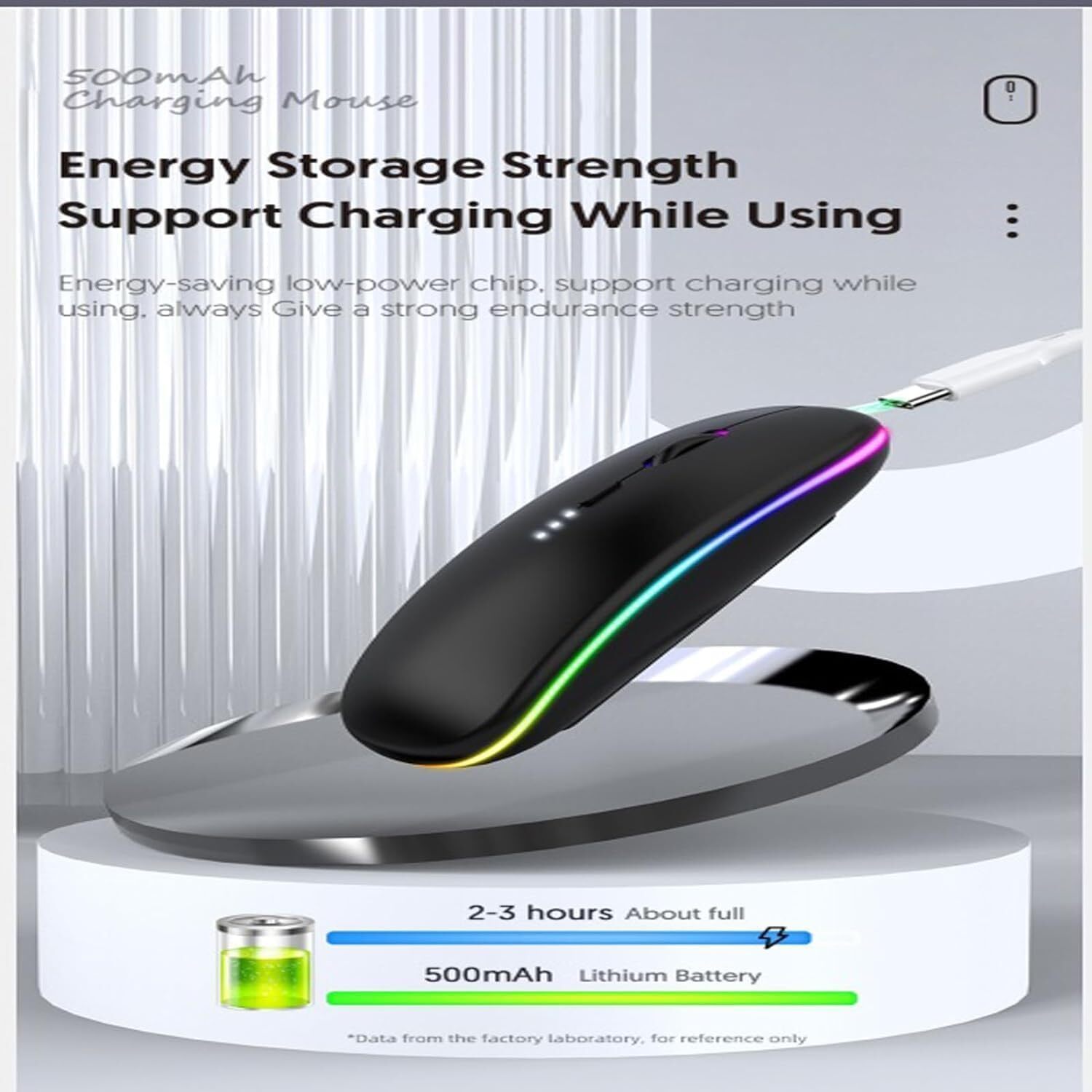 10 Pack LED Wireless Bluetooth Mouse - Dual Mode, Silent & Rechargeable!
