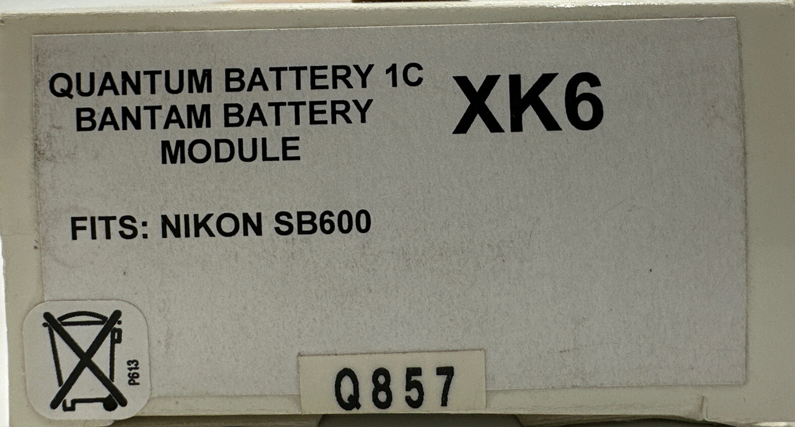Quantum XK6 Bantam Battery Module For Nikon SB600