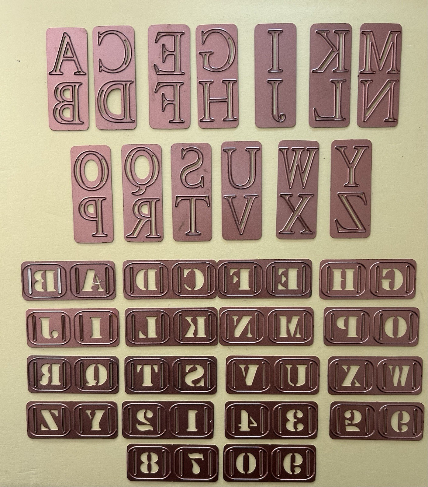 Lot Of 2 Spellbinders Metal Die Cutting and Embossing Alphabet Font Sets (172)
