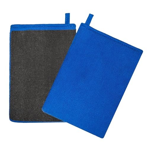2 Pack Clay Mitt and Bar, Medium Grade Bundle With Clay Towel for Car Blue