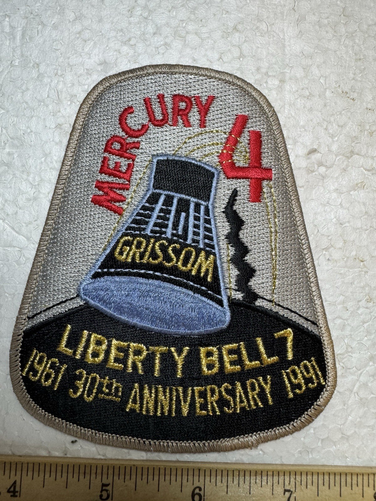 Lot Of 2 NASA Patches- Mercury 4 - 30th Anniversary 1961 - 1991 Liberty Bell