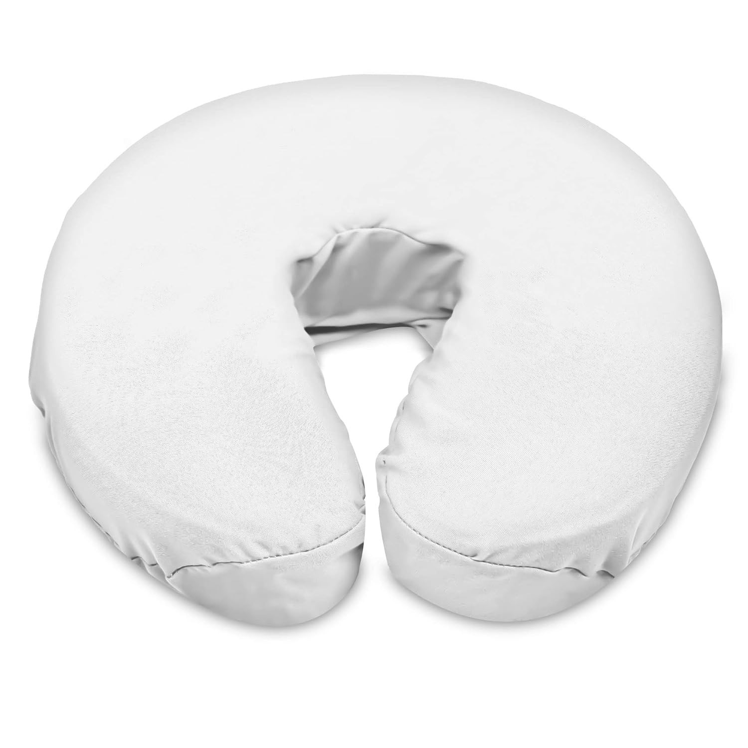 4-Piece White Soft Microfiber Face Cradle Covers for Enhanced Massage Comfort