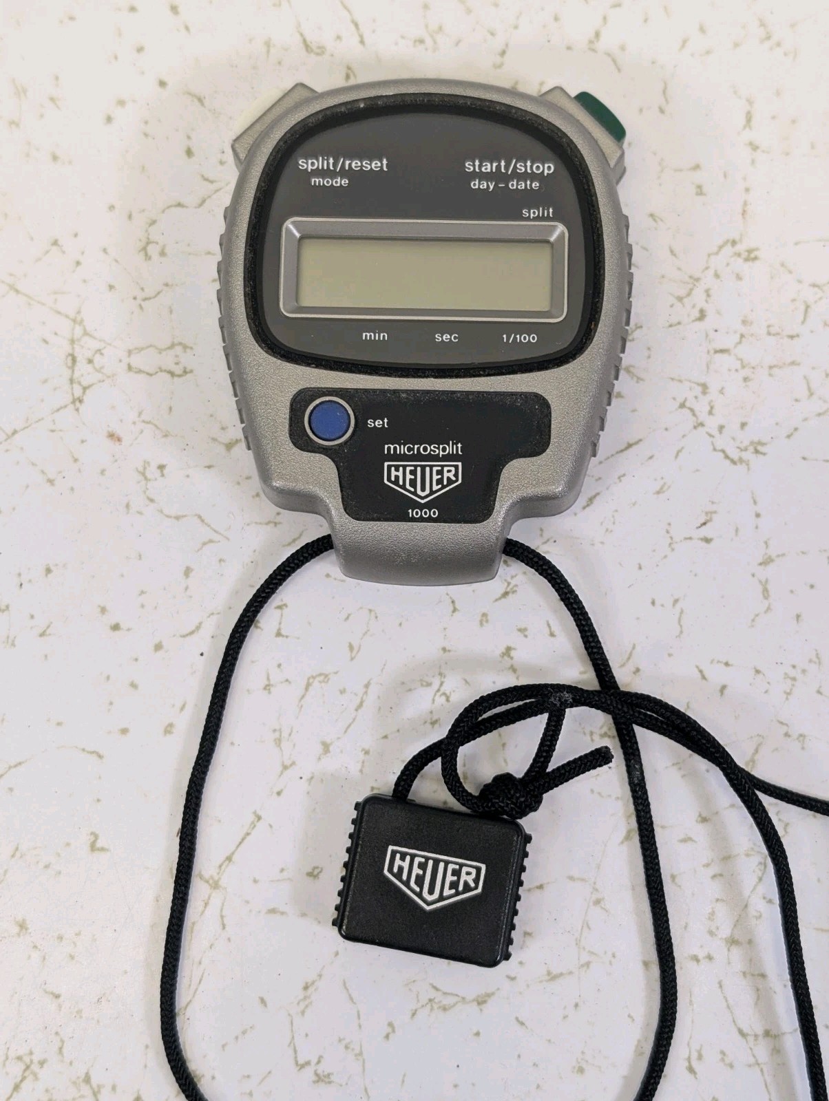 Heuer Microsplit 1000 Digital Stopwatch Untested Vintage Timepiece