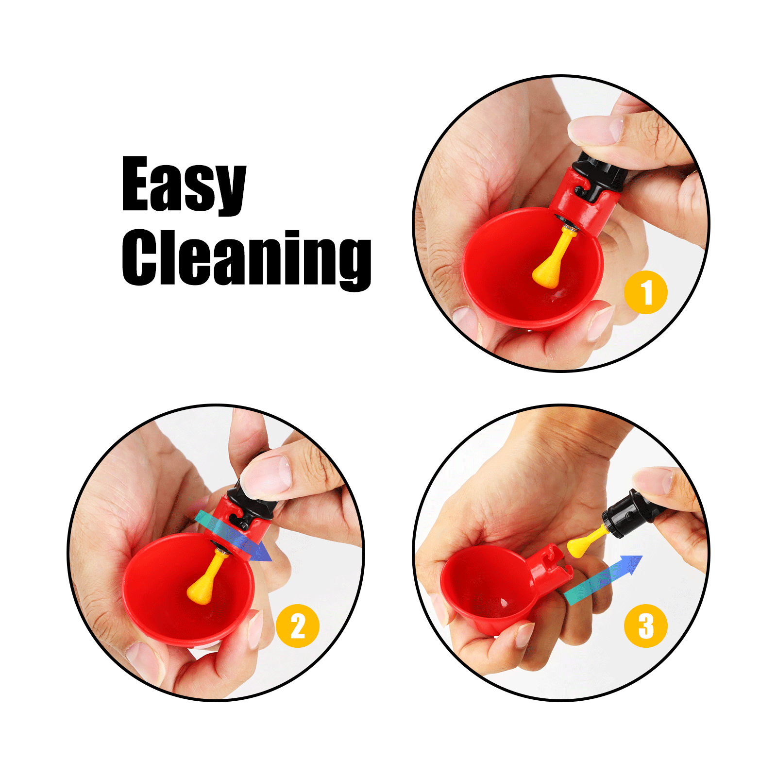 10PCS Poultry Water Drinking Cups Chicken Hen Quail Plastic Automatic Drinker