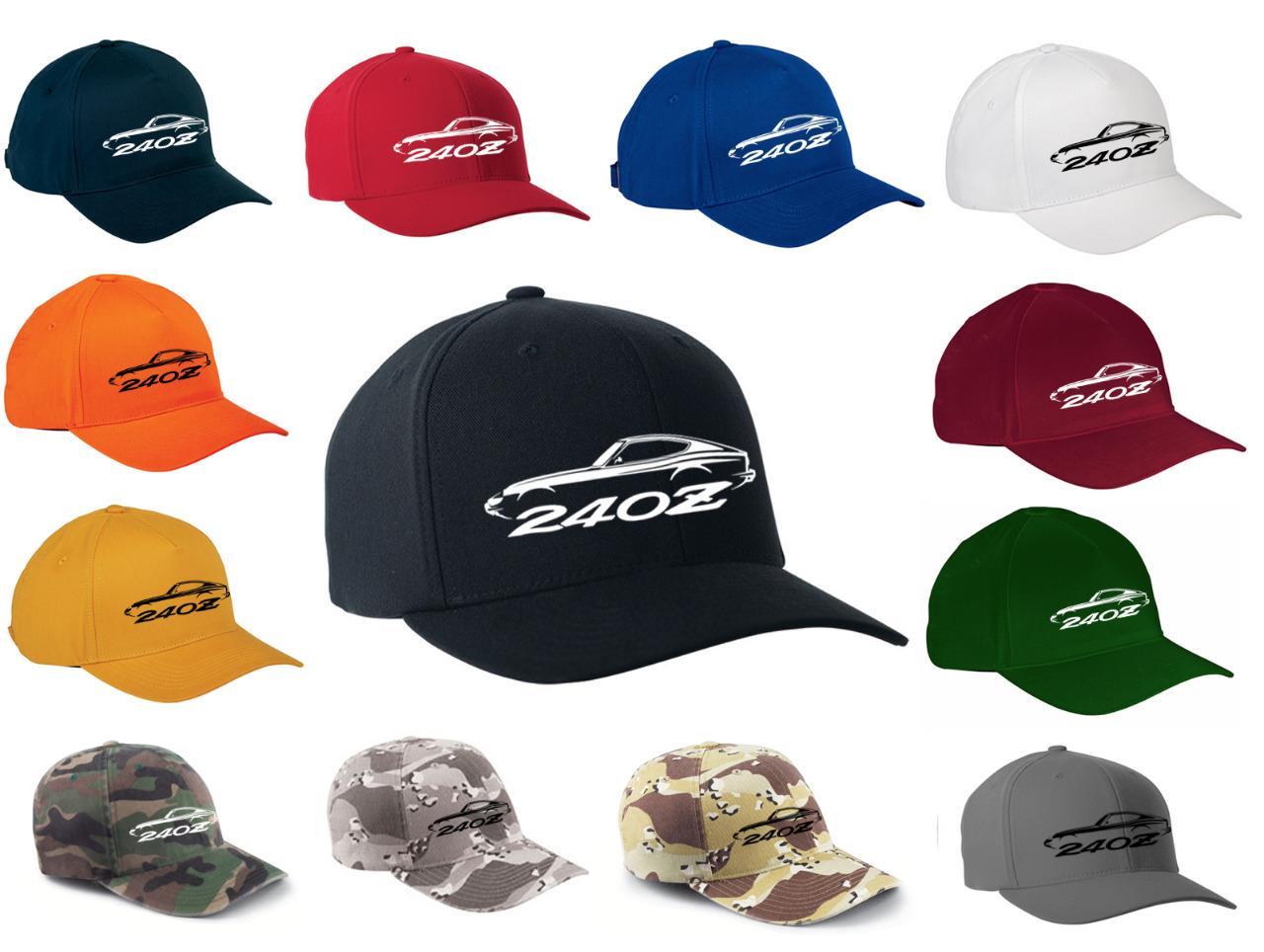 Datsun 240Z Sports Car Classic Color Outline Design Hat Cap NEW