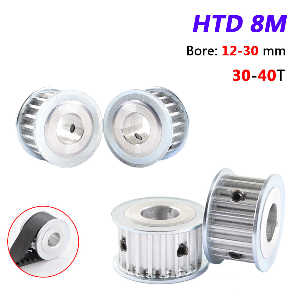 8M Timing Belt Pulleys 12mm to 30mm Bore 30T-40T for 15mm to 40mm wide Belts CNC