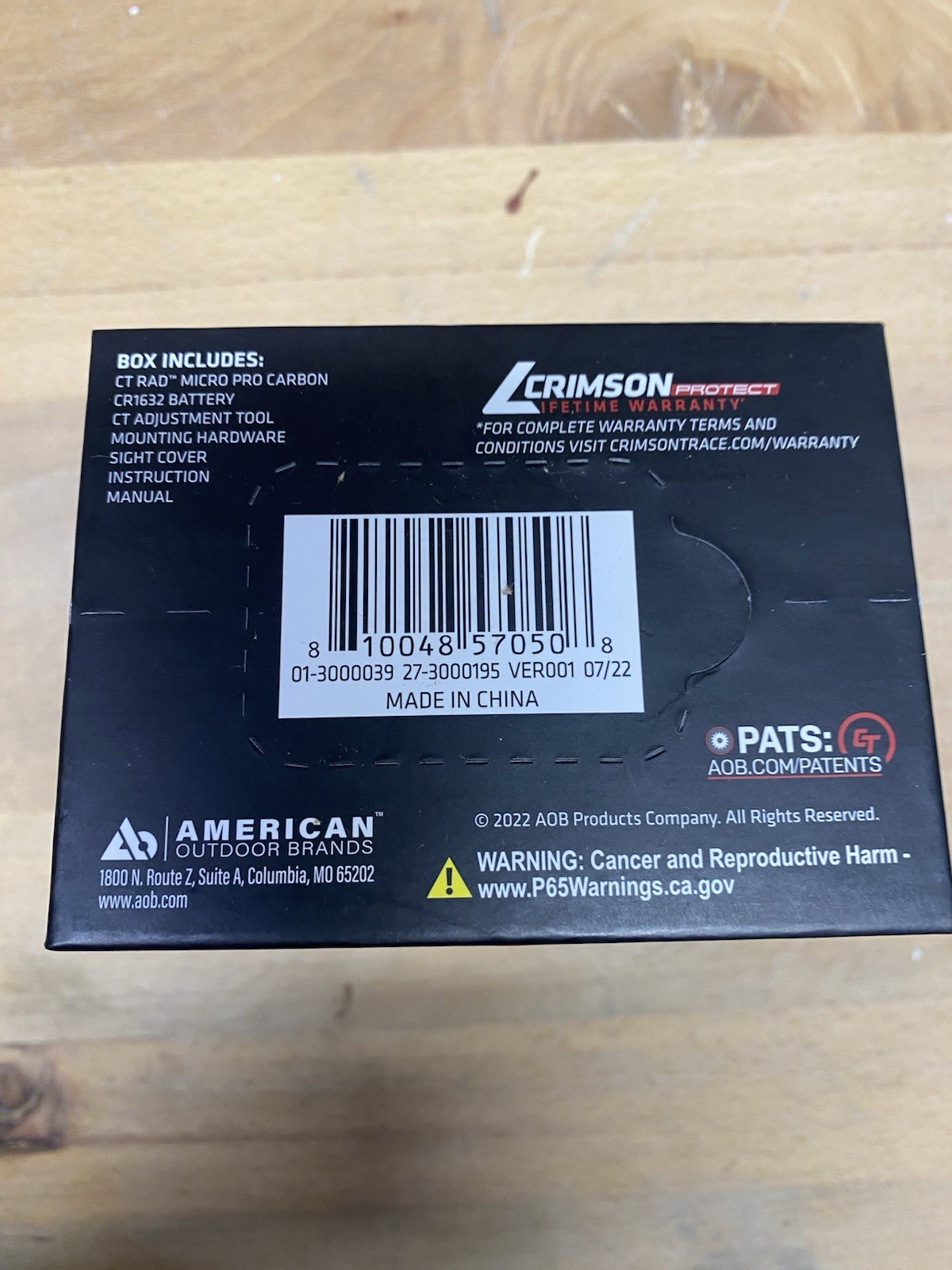 Crimson Trace RAD Micro Pro Carbon 3MOA Red with Water Resistant Build, Red Dot