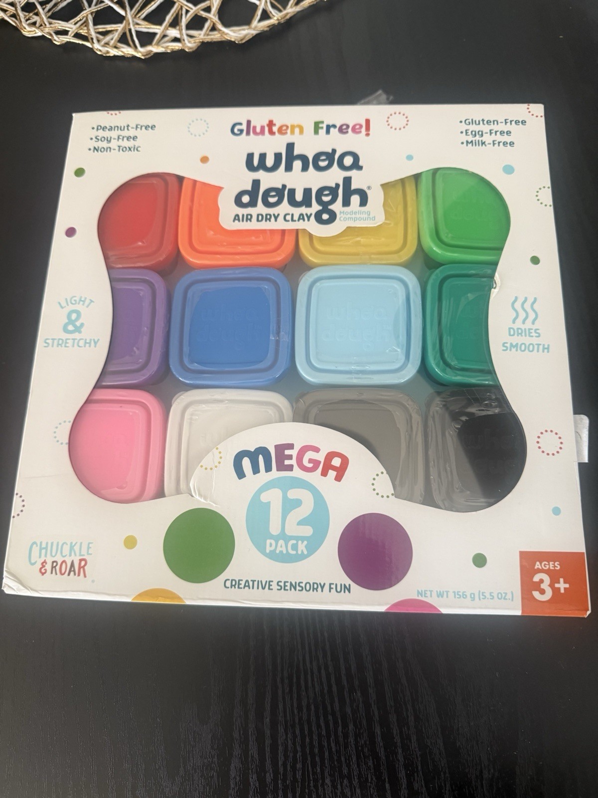 Chuckle & Roar Whoa Dough Air Dry Clay Mega 12 Pack Gluten Free Non-Toxic