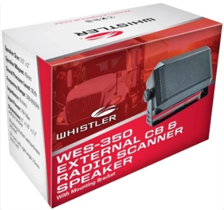 Whistler WES-350 External CB & Radio Scanner Speaker with Mounting Bracket NEW