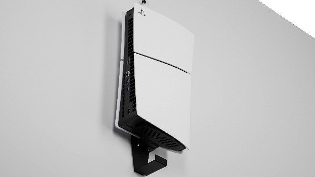 Heavy-Duty PS5 Wall Mount Kit for Cooling & Protection, 2 Controller & Headset H