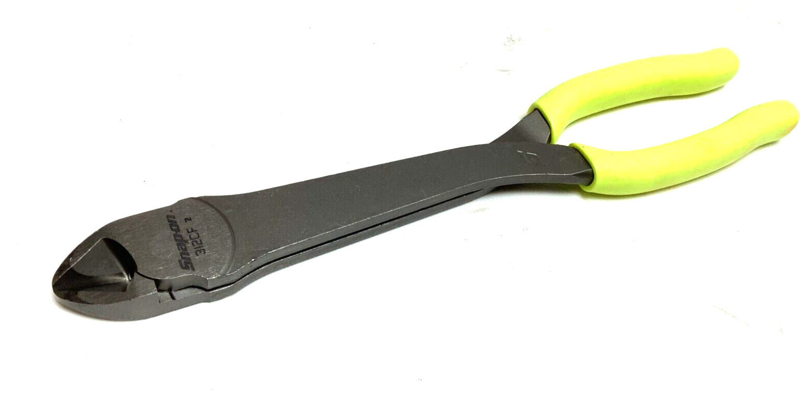 New Snap-on™ 312CF 312CFHV 12" Long Diagonal Cutters Hi-Viz Yellow Vinyl Grip
