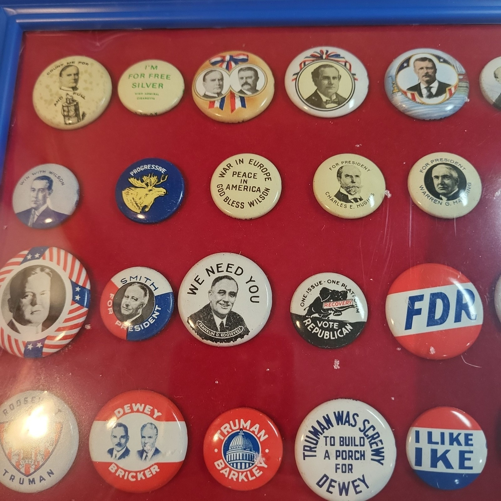 SET OF 38 PRESIDENTAL CAMPAIGN PINS BUTTONS 1972 AMOCO OIL REPRODUCTION