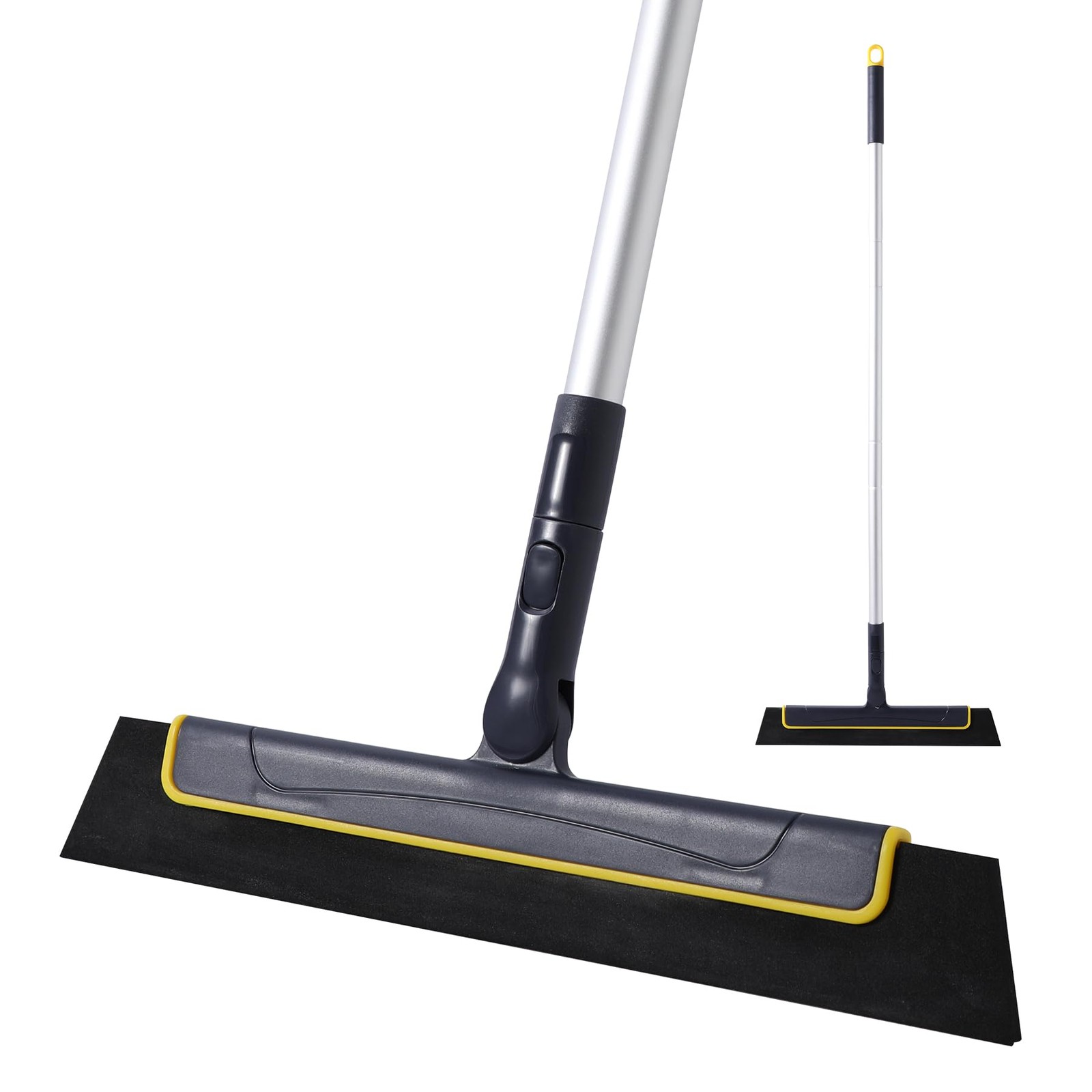 Yocada Floor Squeegee Broom EVA Foam Blade Aluminum Pole for Shower Bathroom ...