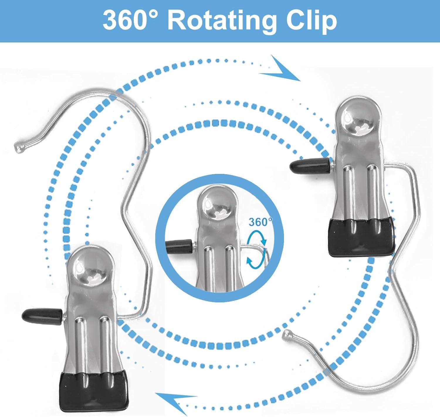 Boot Hanger Clips, 12-Pack Laundry Hanging Hooks for Closet Organizer, Heavy ...
