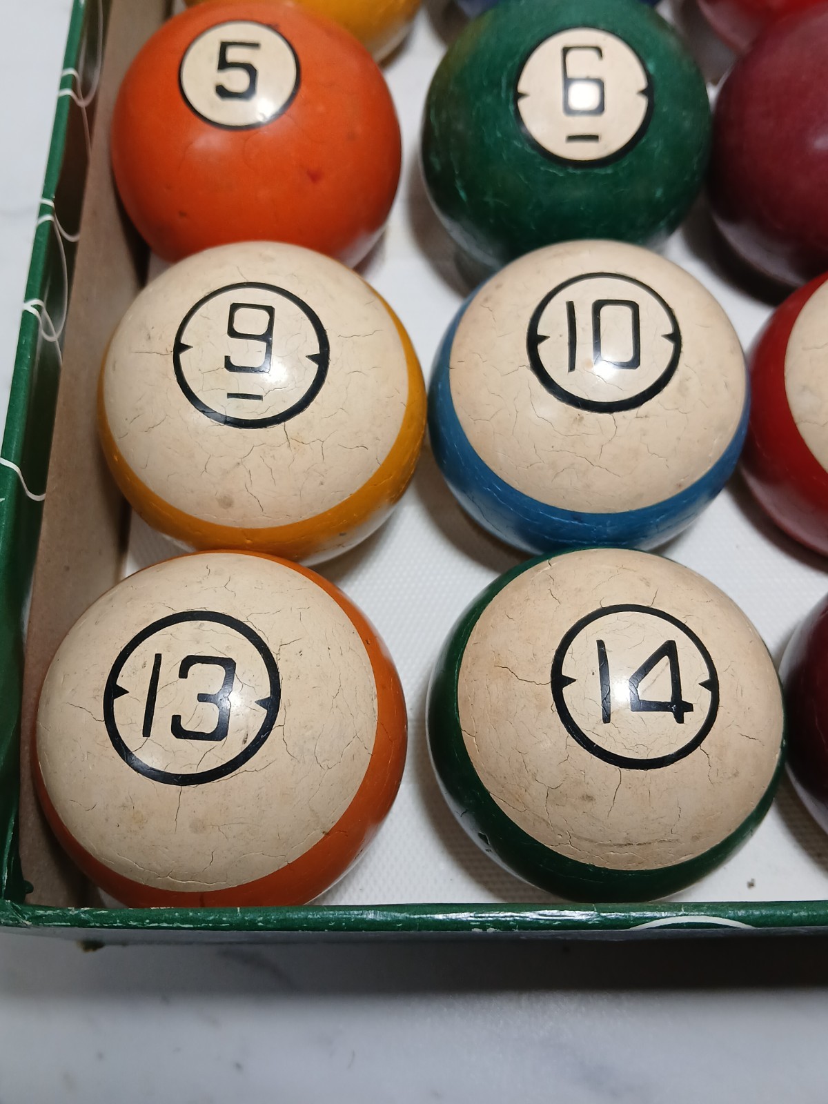 Antique Clay Billiard Pool Balls Set (2 Variations)
