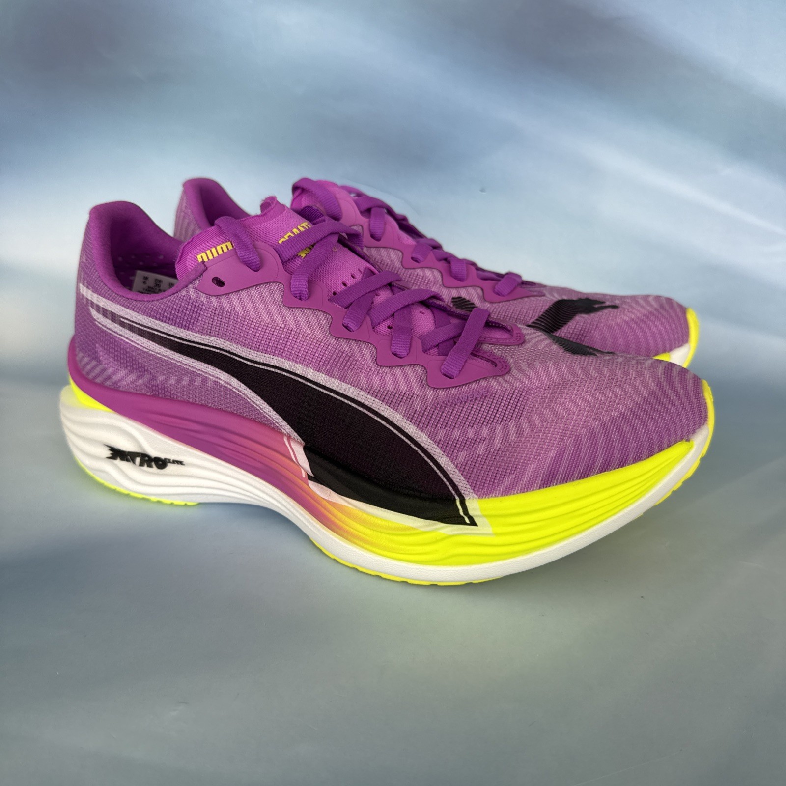Puma Deviate Nitro Elite 3 Womens Running Shoes Purple Carbon Plated Size 6