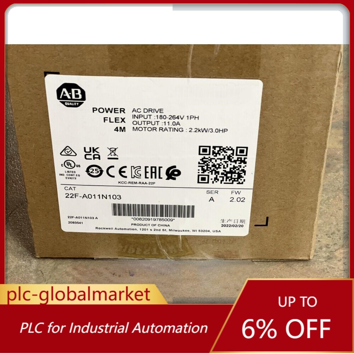 AB 22F-A011N103 AC Drive New Factory Sealed 22F-A011N103 Fast Ship US Free Tax