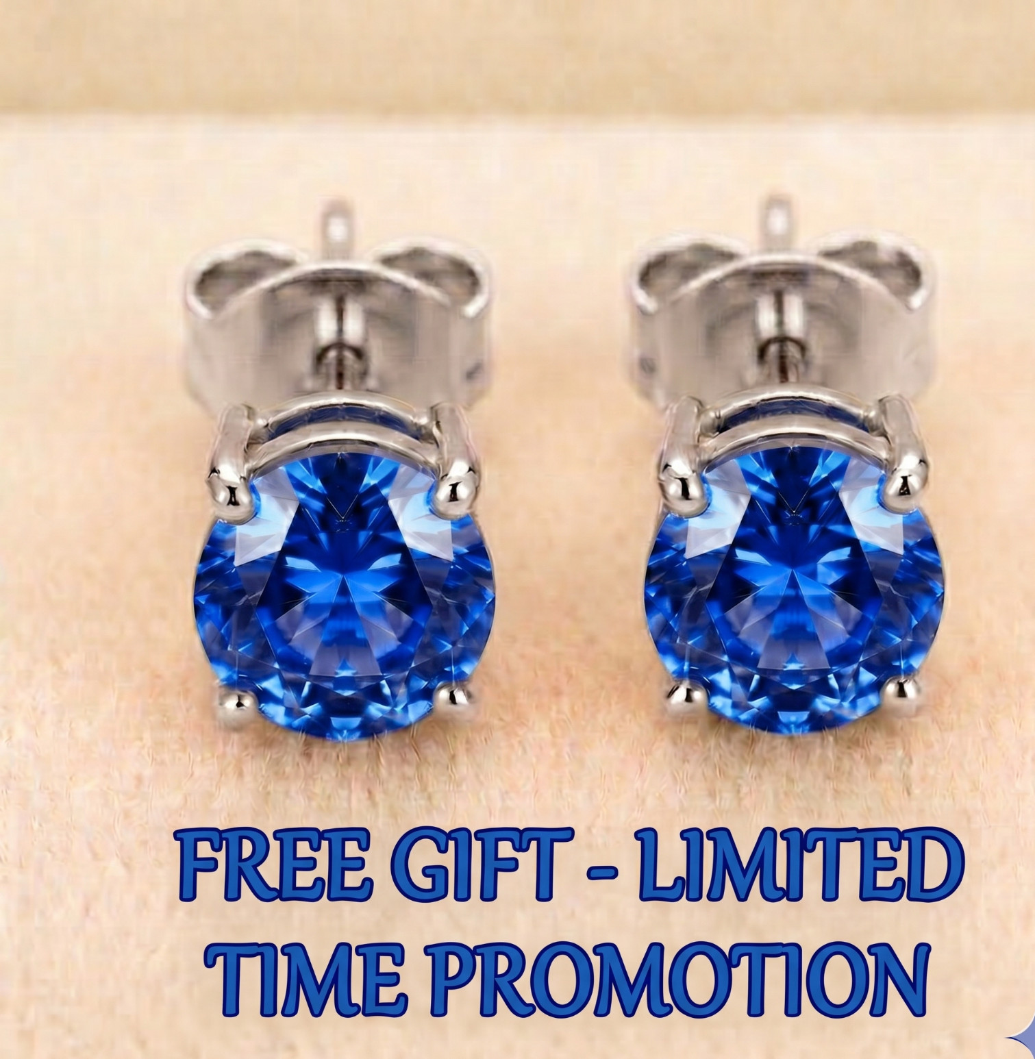 Huge 12.00 Ct Certified Blue Diamond Ring, Tariffs FREE & Matching Studs .