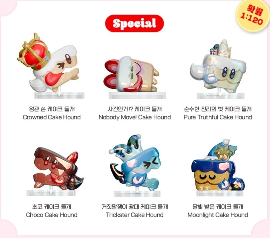 Cookie Run Kingdom Cake Dog Figure 6 types Random 1