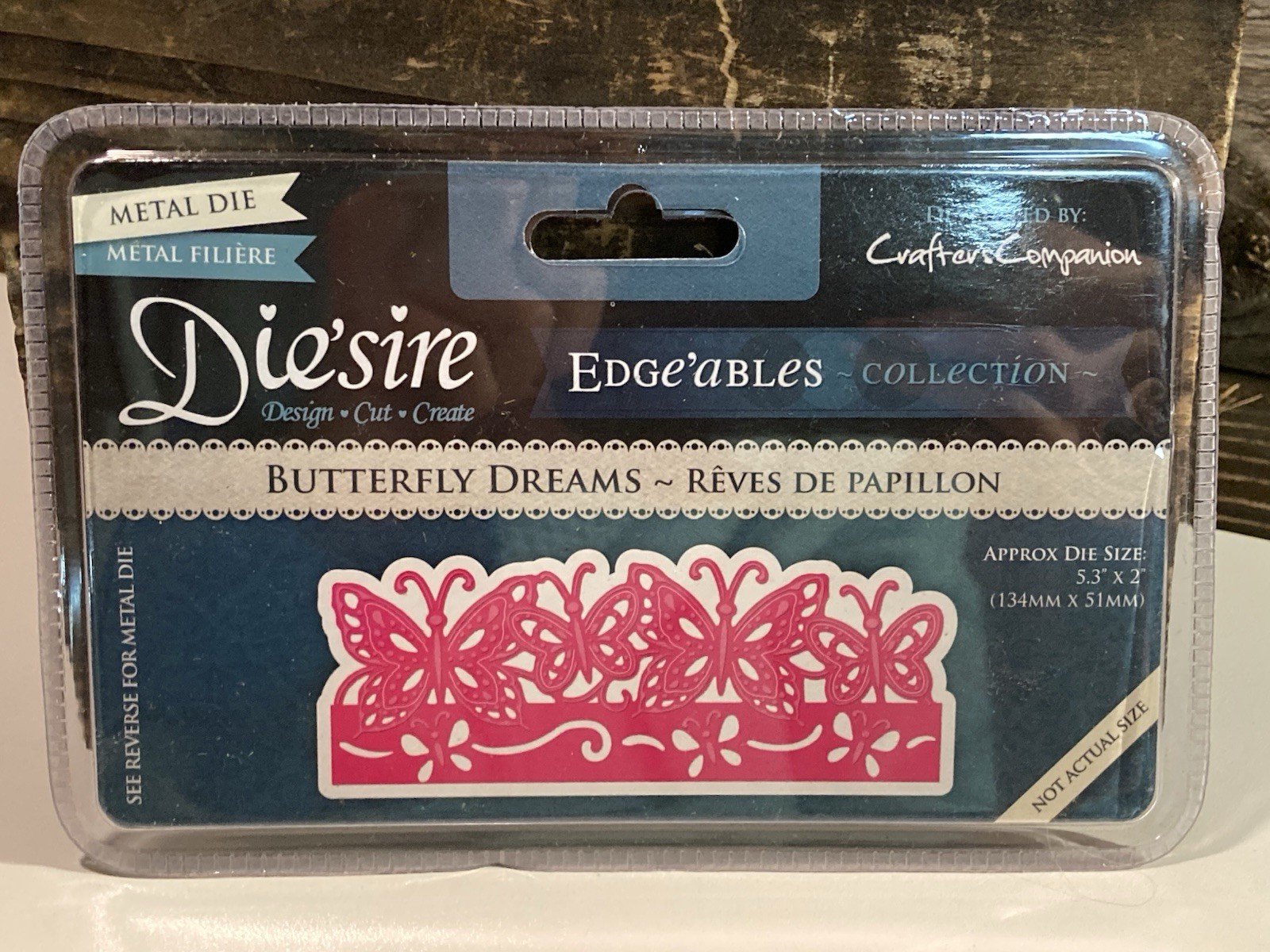 Crafters Companion Die “Butterfly Dreams” 5.3”x2” NIP