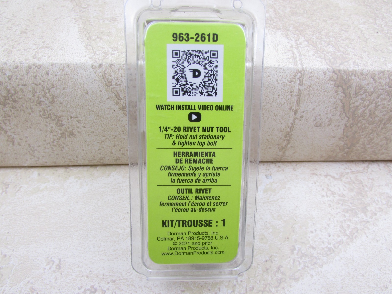 Dorman 963-261D, Rivet Nut Tool SAE, 1/4-20