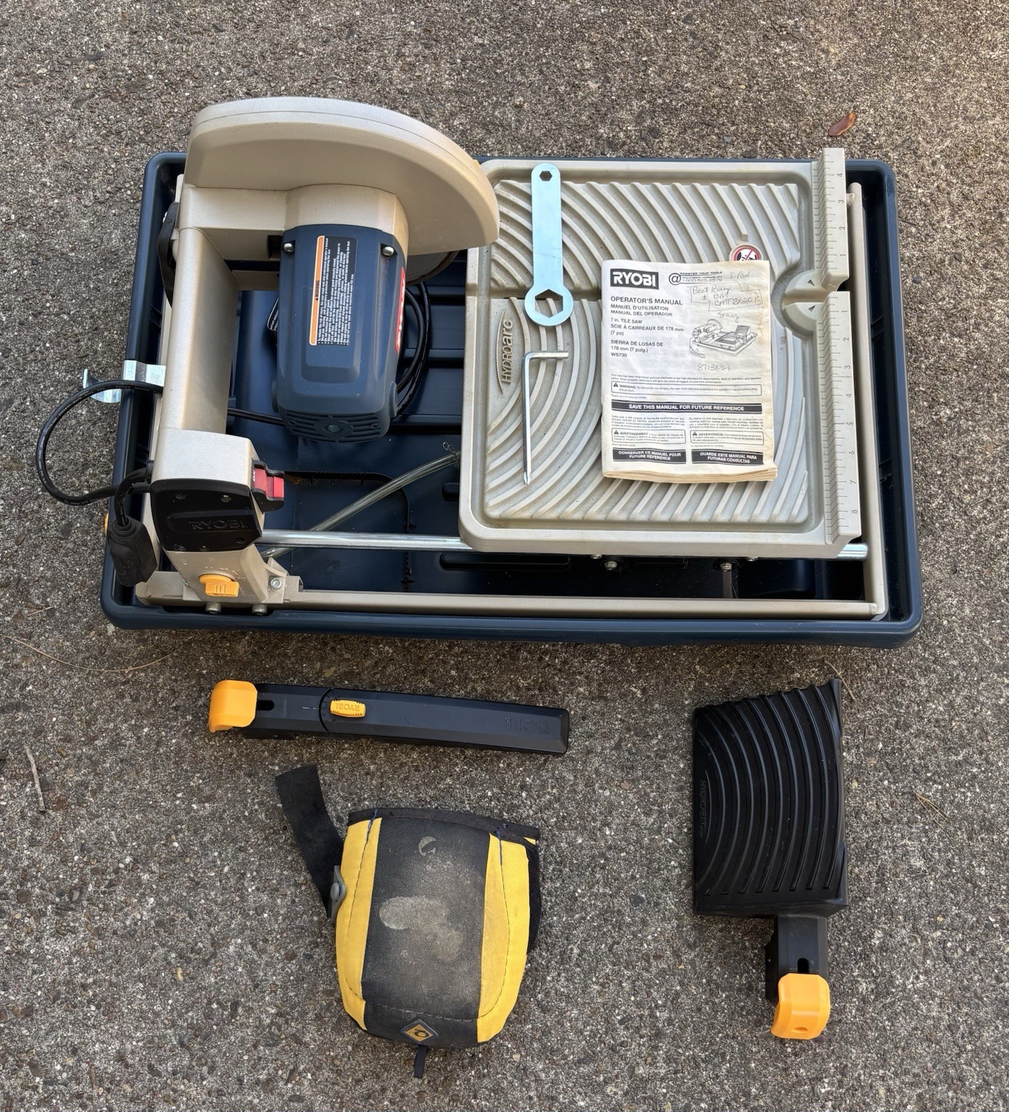 Ryobi WS730 7" Wet Tile Saw 120V Corded Electric with Blade
