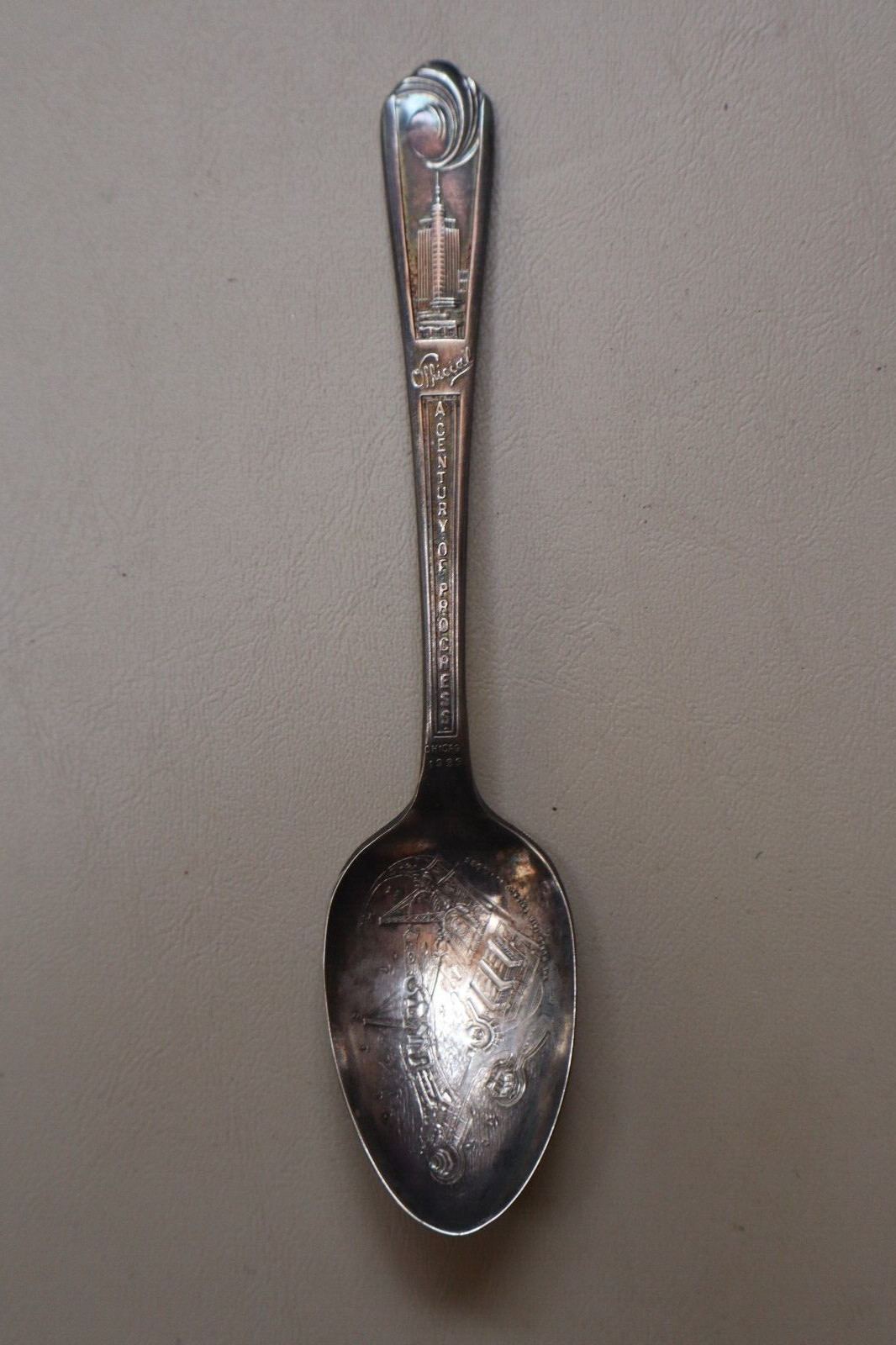 Antique Silver Plate Spoon - A Century of Progress - Chicago 1932