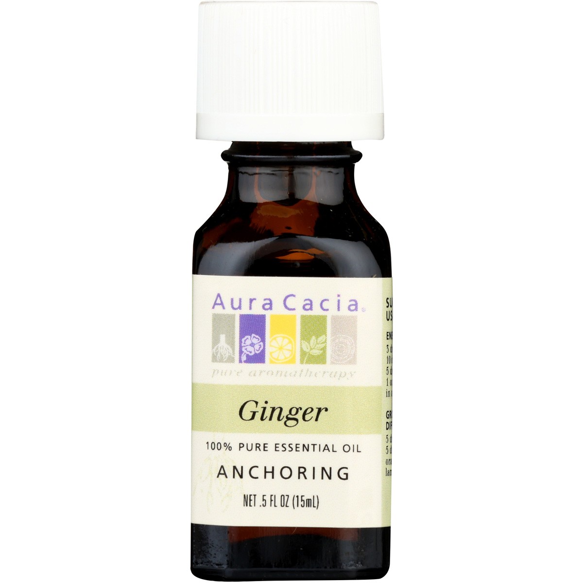 Aura Cacia Pure Essential Oil Ginger Anchoring
