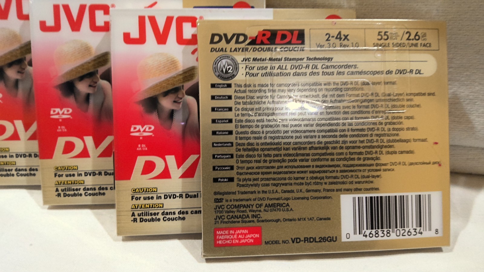 JVC DVD+R DL 3 pack For Camcorder