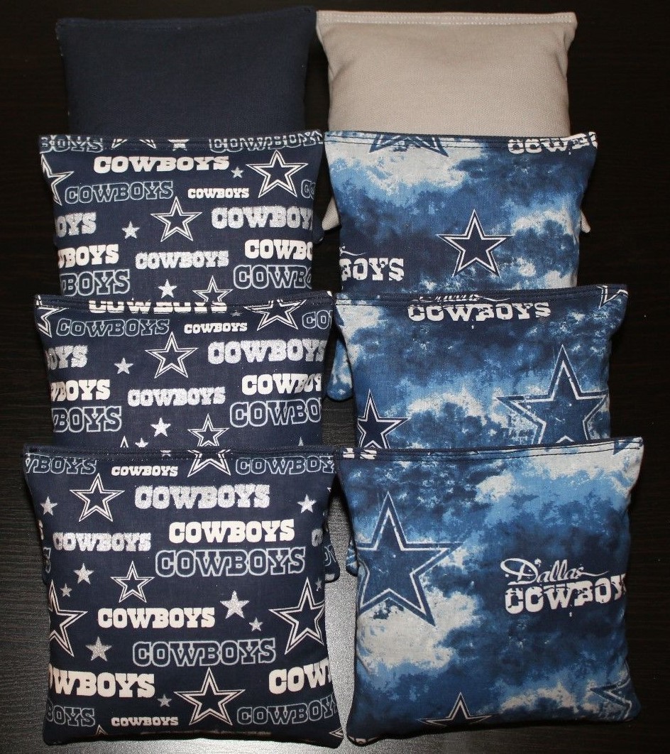 CORNHOLE BEAN BAGS w DALLAS COWBOYS NEW!8 ACA Regulation Corn Toss Tailgate Bags