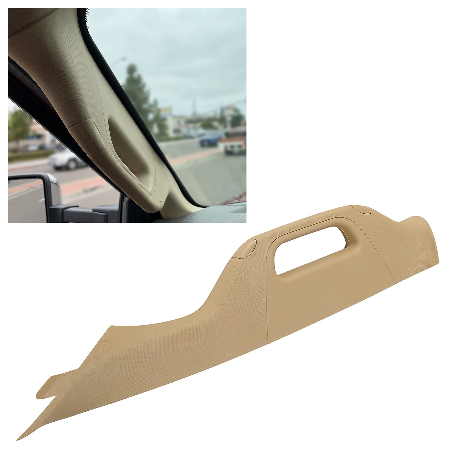 Driver A Pillar Handle Adobe Tan For 2011-2016 Ford F-250 F-350 F-450 Super Duty