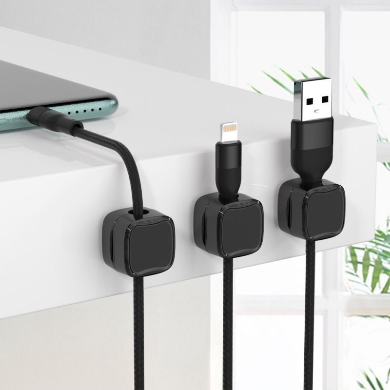 Magnetic Cable Clips Under Desk Cable Management Organizer Holder Wire Keeper