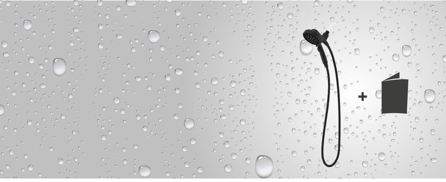HydroFuse Handheld Shower Head with Magnetic Docking 6-Function High Pressure