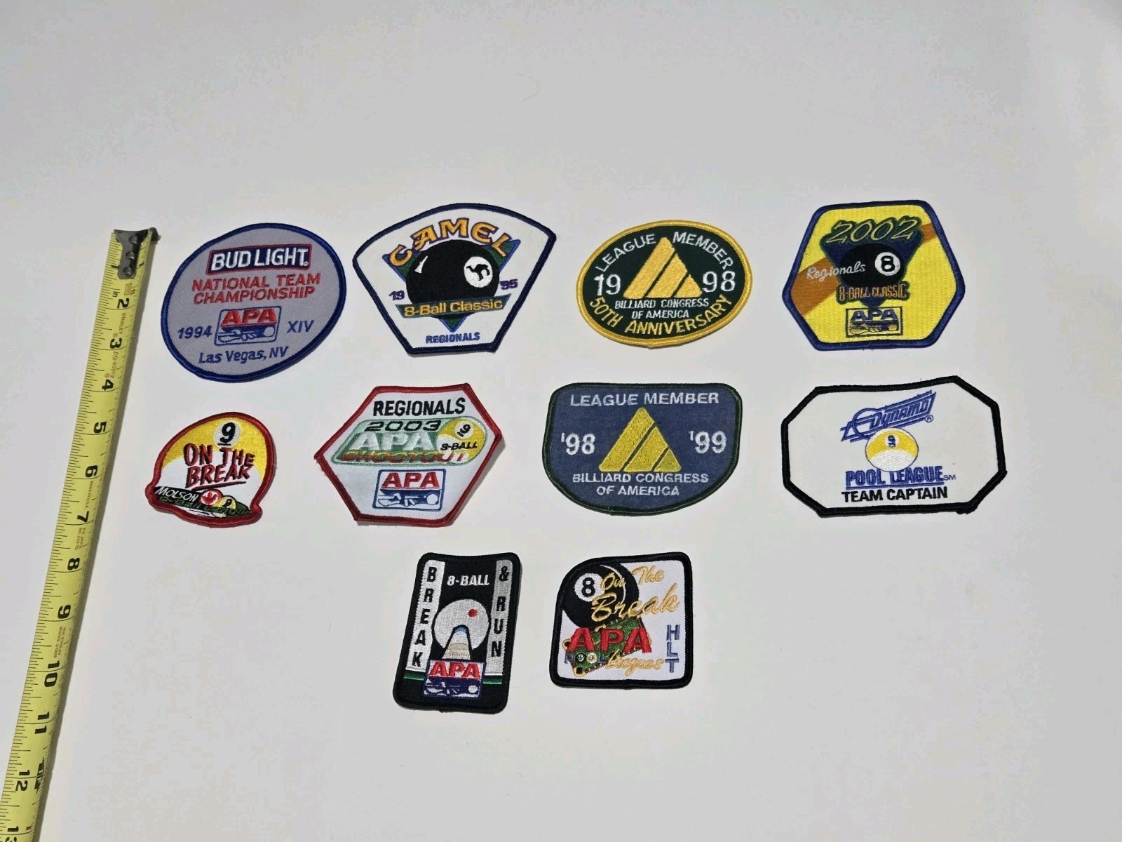 Vtg APA & More Pool League Tournament Championship Patches Mixed Lot of 10 Rare!