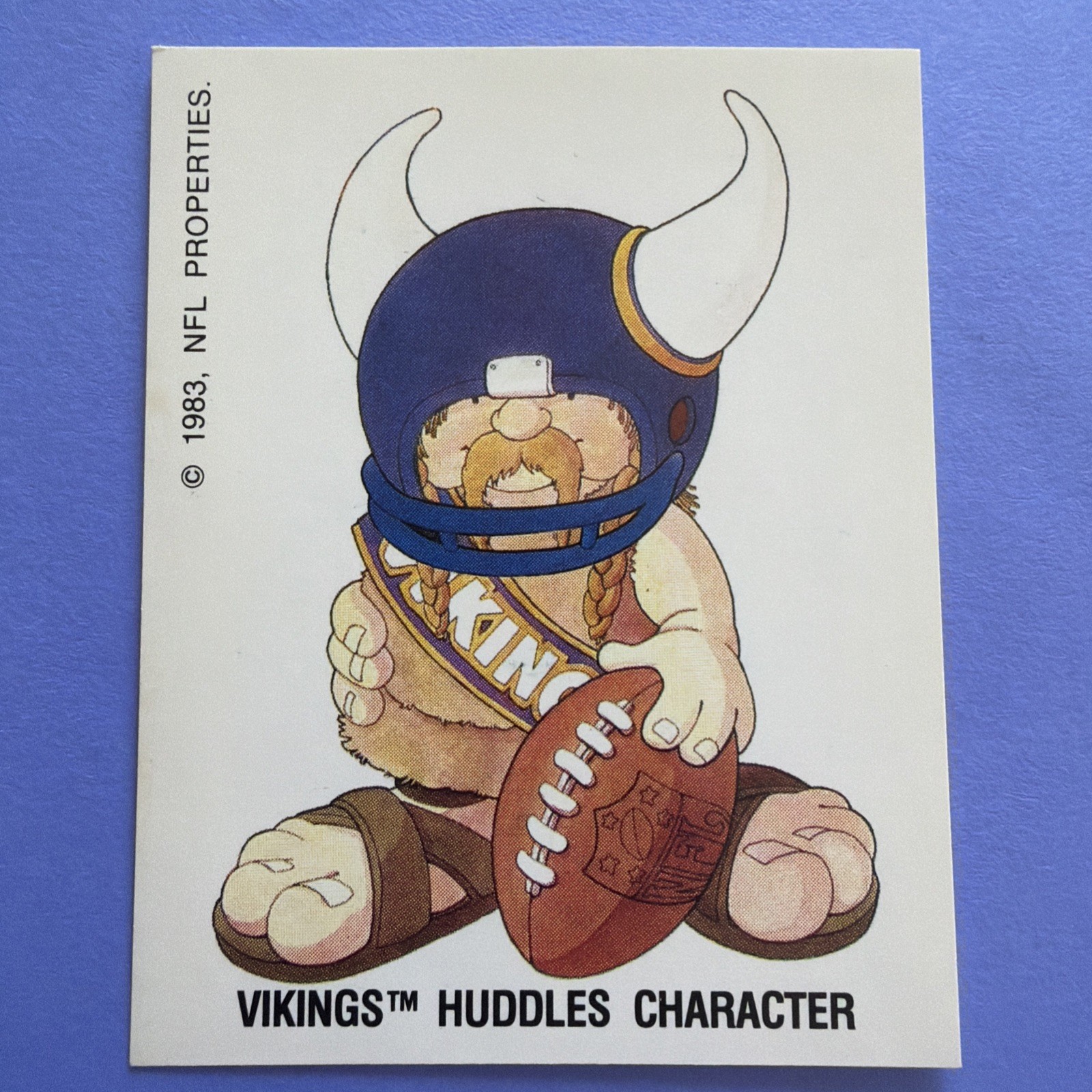 1983 Panini Sticker MINNESOTA VIKINGS Vintage Huddles Character NM/MT 🏈🔥