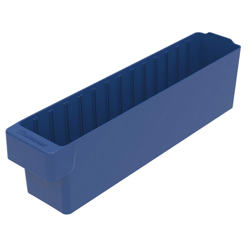 AKRO-MILS 31148BLU Drawer Bin,Blue,Polystyrene,4 5/8 in PK 6