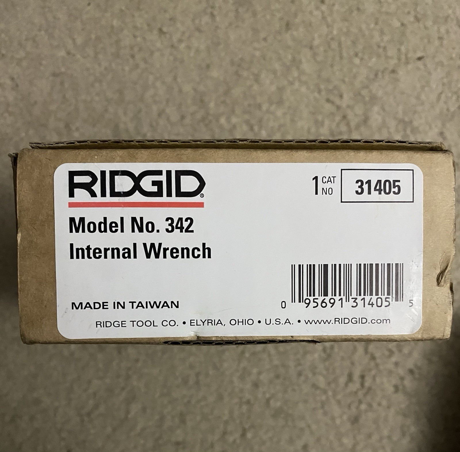 NEW Ridgid 31405 342 Internal Wrench 4 1/2", 1" - 2" Pipe Capacity, 15/8 lbs